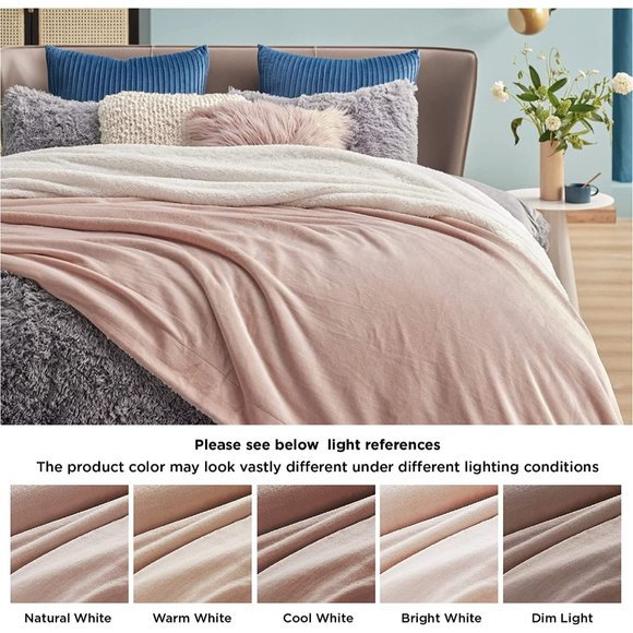 New Sherpa Fleece Throw Blanket for Couch - Thick Fuzzy Warm Soft Blank… - Picture 10 of 12